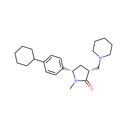 CN1C(=O)[C@@H](CN2CCCCC2)C[C@H]1c1ccc(C2CCCCC2)cc1 ZINC000040394196