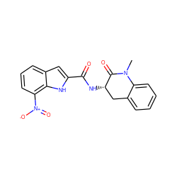 CN1C(=O)[C@@H](NC(=O)c2cc3cccc([N+](=O)[O-])c3[nH]2)Cc2ccccc21 ZINC000013587917