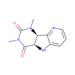 CN1C(=O)[C@@H]2Nc3cccnc3[C@@H]2N(C)C1=O ZINC000029135798