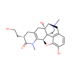 CN1C(=O)[C@H](CCO)CC2=C1[C@@H]1Oc3c(O)ccc4c3[C@@]13CCN(C)[C@H](C4)[C@]3(O)C2 ZINC000299835942