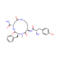 CN1C(=O)[C@H](NC(=O)[C@@H](N)Cc2ccc(O)cc2)CCCNC(=O)C[C@@H](C(N)=O)NC(=O)[C@@H]1Cc1ccccc1 ZINC000026181454