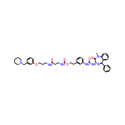 CN1C(=O)[C@H](NC(=O)Nc2cccc(CCOC(=O)NCCC(=O)NCCCOc3cccc(CN4CCCCC4)c3)c2)N=C(c2ccccc2)c2ccccc21 ZINC000095608734