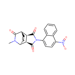 CN1C(=O)[C@H]2C=C[C@H]1[C@@H]1C(=O)N(c3ccc([N+](=O)[O-])c4ccccc34)C(=O)[C@H]21 ZINC000101010699