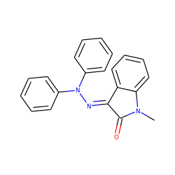 CN1C(=O)C(=NN(c2ccccc2)c2ccccc2)c2ccccc21 ZINC000263596804