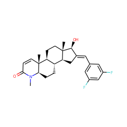 CN1C(=O)C=C[C@]2(C)[C@H]3CC[C@@]4(C)[C@@H](C/C(=C\c5cc(F)cc(F)c5)[C@@H]4O)[C@@H]3CC[C@@H]12 ZINC000034271140