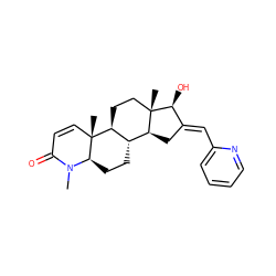 CN1C(=O)C=C[C@]2(C)[C@H]3CC[C@@]4(C)[C@@H](C/C(=C\c5ccccn5)[C@@H]4O)[C@@H]3CC[C@@H]12 ZINC000038459783