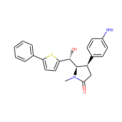 CN1C(=O)C[C@H](c2ccc(N)cc2)[C@@H]1[C@@H](O)c1ccc(-c2ccccc2)s1 ZINC000028466350