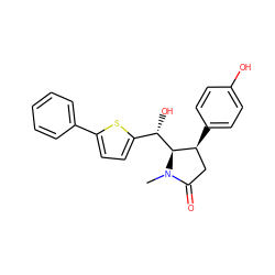 CN1C(=O)C[C@H](c2ccc(O)cc2)[C@@H]1[C@@H](O)c1ccc(-c2ccccc2)s1 ZINC000028464055