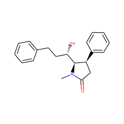 CN1C(=O)C[C@H](c2ccccc2)[C@@H]1[C@@H](O)CCc1ccccc1 ZINC000028461692