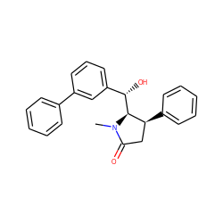 CN1C(=O)C[C@H](c2ccccc2)[C@@H]1[C@@H](O)c1cccc(-c2ccccc2)c1 ZINC000028459407