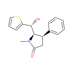 CN1C(=O)C[C@H](c2ccccc2)[C@@H]1[C@@H](O)c1cccs1 ZINC000028462245