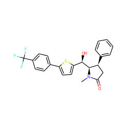 CN1C(=O)C[C@H](c2ccccc2)[C@@H]1[C@H](O)c1ccc(-c2ccc(C(F)(F)F)cc2)s1 ZINC000036176574