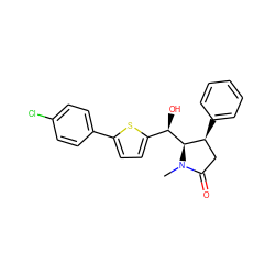 CN1C(=O)C[C@H](c2ccccc2)[C@@H]1[C@H](O)c1ccc(-c2ccc(Cl)cc2)s1 ZINC000034230510