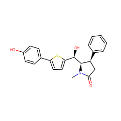 CN1C(=O)C[C@H](c2ccccc2)[C@@H]1[C@H](O)c1ccc(-c2ccc(O)cc2)s1 ZINC000034056625