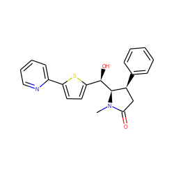 CN1C(=O)C[C@H](c2ccccc2)[C@@H]1[C@H](O)c1ccc(-c2ccccn2)s1 ZINC000036176613