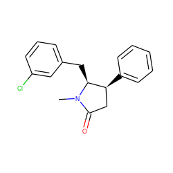 CN1C(=O)C[C@H](c2ccccc2)[C@@H]1Cc1cccc(Cl)c1 ZINC000028463315