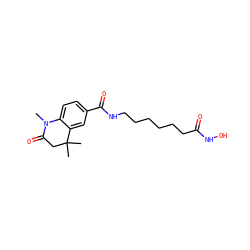 CN1C(=O)CC(C)(C)c2cc(C(=O)NCCCCCCC(=O)NO)ccc21 ZINC000299837781