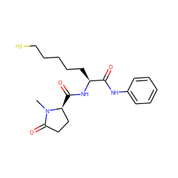 CN1C(=O)CC[C@@H]1C(=O)N[C@@H](CCCCCS)C(=O)Nc1ccccc1 ZINC000299839123