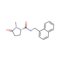 CN1C(=O)CC[C@H]1C(=O)NCc1cccc2ccccc12 ZINC000095565088