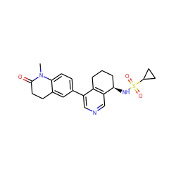 CN1C(=O)CCc2cc(-c3cncc4c3CCC[C@H]4NS(=O)(=O)C3CC3)ccc21 ZINC000205065956