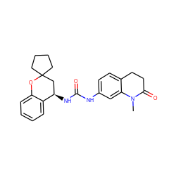 CN1C(=O)CCc2ccc(NC(=O)N[C@@H]3CC4(CCCC4)Oc4ccccc43)cc21 ZINC000144248078