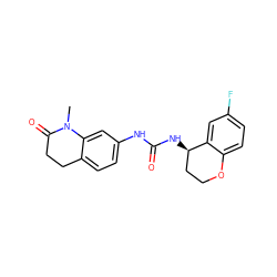 CN1C(=O)CCc2ccc(NC(=O)N[C@@H]3CCOc4ccc(F)cc43)cc21 ZINC000144247088