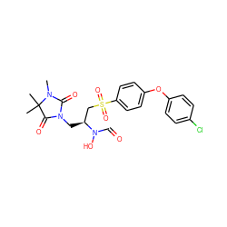 CN1C(=O)N(C[C@@H](CS(=O)(=O)c2ccc(Oc3ccc(Cl)cc3)cc2)N(O)C=O)C(=O)C1(C)C ZINC000013471930