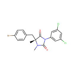 CN1C(=O)N(c2cc(Cl)cc(Cl)c2)C(=O)[C@@]1(C)Cc1ccc(Br)cc1 ZINC000003994929