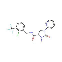 CN1C(=O)N(c2ccccn2)C[C@H]1C(=O)NCc1cccc(C(F)(F)F)c1Cl ZINC000095565238