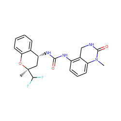 CN1C(=O)NCc2c(NC(=O)N[C@@H]3C[C@@](C)(C(F)F)Oc4ccccc43)cccc21 ZINC000144310424