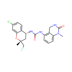 CN1C(=O)NCc2c(NC(=O)N[C@@H]3C[C@](C)(CF)Oc4cc(Cl)ccc43)cccc21 ZINC000144257281