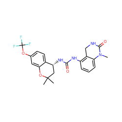 CN1C(=O)NCc2c(NC(=O)N[C@@H]3CC(C)(C)Oc4cc(OC(F)(F)F)ccc43)cccc21 ZINC000143566350