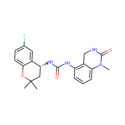 CN1C(=O)NCc2c(NC(=O)N[C@@H]3CC(C)(C)Oc4ccc(F)cc43)cccc21 ZINC000144285976