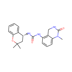 CN1C(=O)NCc2c(NC(=O)N[C@@H]3CC(C)(C)Oc4ccccc43)cccc21 ZINC000143496870