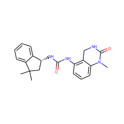 CN1C(=O)NCc2c(NC(=O)N[C@@H]3CC(C)(C)c4ccccc43)cccc21 ZINC000145714801