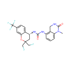 CN1C(=O)NCc2c(NC(=O)N[C@@H]3CC(CF)(CF)Oc4cc(C(F)(F)F)ccc43)cccc21 ZINC000143419313