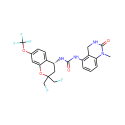 CN1C(=O)NCc2c(NC(=O)N[C@@H]3CC(CF)(CF)Oc4cc(OC(F)(F)F)ccc43)cccc21 ZINC000143469705