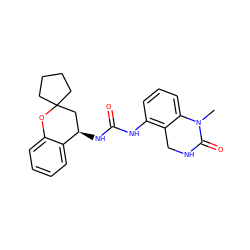 CN1C(=O)NCc2c(NC(=O)N[C@@H]3CC4(CCCC4)Oc4ccccc43)cccc21 ZINC000144407653