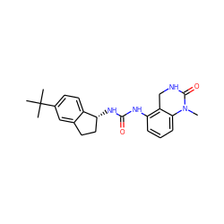 CN1C(=O)NCc2c(NC(=O)N[C@@H]3CCc4cc(C(C)(C)C)ccc43)cccc21 ZINC000145713264