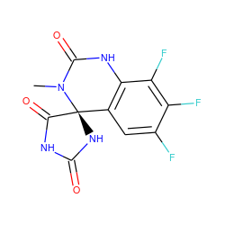 CN1C(=O)Nc2c(cc(F)c(F)c2F)[C@@]12NC(=O)NC2=O ZINC000013456053