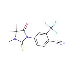 CN1C(=S)N(c2ccc(C#N)c(C(F)(F)F)c2)C(=O)C1(C)C ZINC000000005438