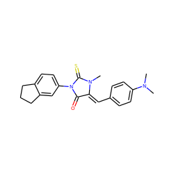 CN1C(=S)N(c2ccc3c(c2)CCC3)C(=O)/C1=C/c1ccc(N(C)C)cc1 ZINC000022636753