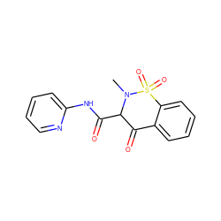 CN1C(C(=O)Nc2ccccn2)C(=O)c2ccccc2S1(=O)=O ZINC000051133897