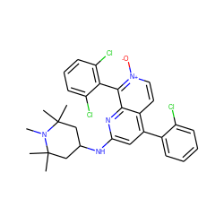 CN1C(C)(C)CC(Nc2cc(-c3ccccc3Cl)c3cc[n+]([O-])c(-c4c(Cl)cccc4Cl)c3n2)CC1(C)C ZINC000073161724