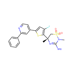 CN1C(N)=N[C@](C)(c2sc(-c3ccnc(-c4ccccc4)c3)cc2F)CS1(=O)=O ZINC000219594129