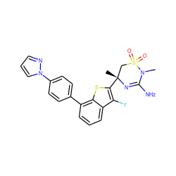 CN1C(N)=N[C@](C)(c2sc3c(-c4ccc(-n5cccn5)cc4)cccc3c2F)CS1(=O)=O ZINC000219647802