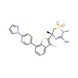 CN1C(N)=N[C@](C)(c2sc3c(-c4ccc(-n5cccn5)nc4)cccc3c2F)CS1(=O)=O ZINC000219647713