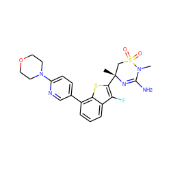 CN1C(N)=N[C@](C)(c2sc3c(-c4ccc(N5CCOCC5)nc4)cccc3c2F)CS1(=O)=O ZINC000219634573