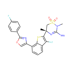 CN1C(N)=N[C@](C)(c2sc3c(-c4coc(-c5ccc(F)cc5)n4)cccc3c2F)CS1(=O)=O ZINC000208970121