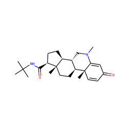 CN1C[C@@H]2[C@H](CC[C@]3(C)[C@@H](C(=O)NC(C)(C)C)CC[C@@H]23)[C@@]2(C)C=CC(=O)C=C12 ZINC000013737949